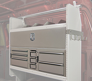 Upfit Incentives help you save money on van upfits with Adrian Steel products.
