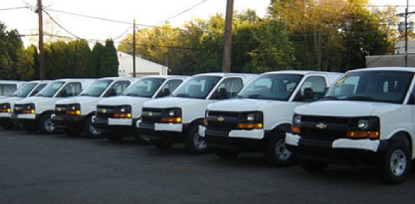 Chevrolet work vans ready for Adrian Steel upfits
